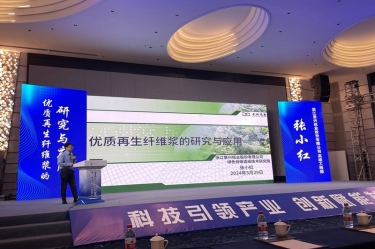 尊龙凯时紙業高技能人才張小紅在第一屆浙江省（龍游）紙基新材料產業創新發展大會作分享